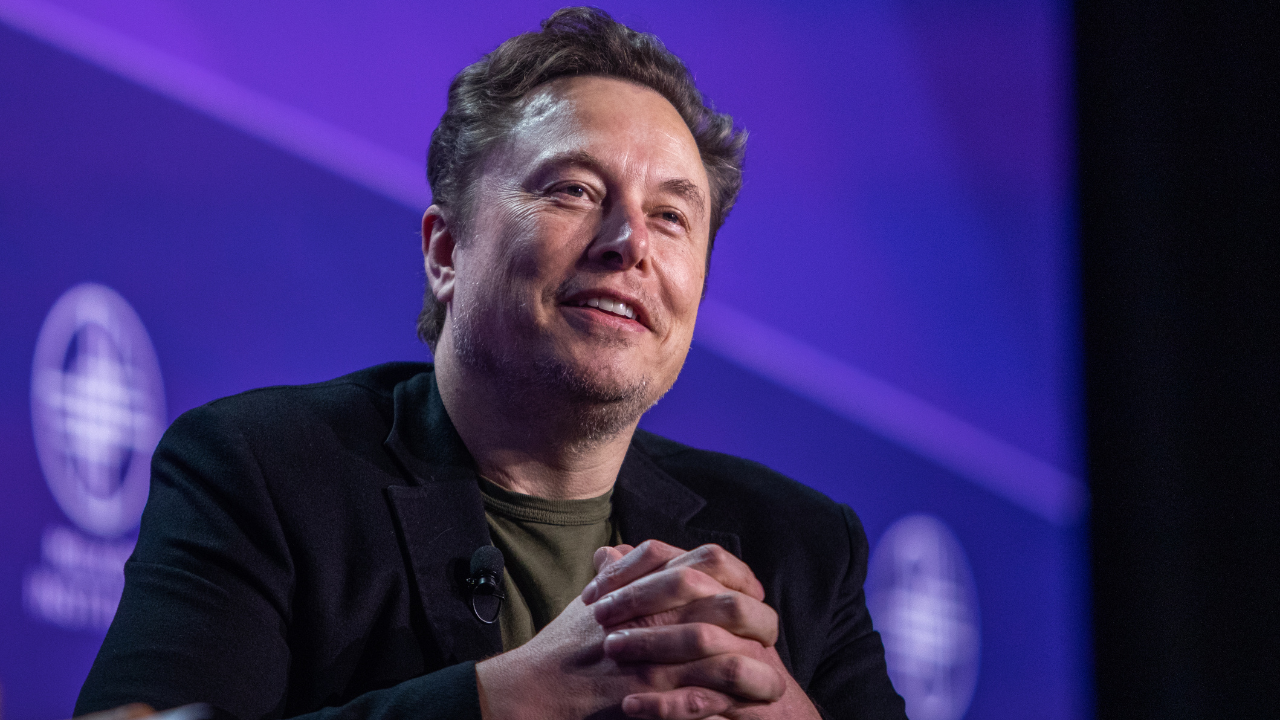 Elon Musk, co-founder of Tesla and SpaceX and owner of X Holdings Corp., speaks at the Milken Institute's Global Conference at the Beverly Hilton Hotel,on May 6, 2024, in Beverly Hills, California. (Apu Gomes/Getty Images)