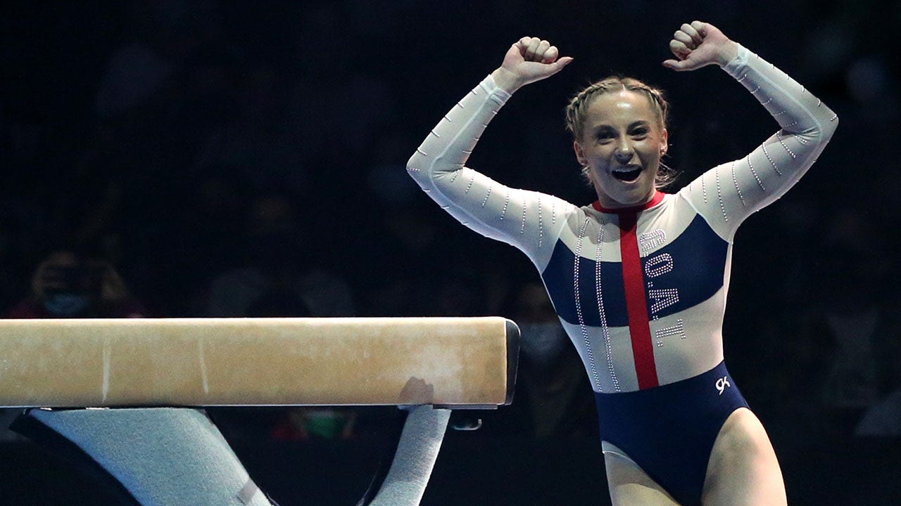MyKayla Skinner performs during the Gold Over America Tour at Staples Center on Sept. 25, 2021 in Los Angeles, California. (Katharine Lotze/Getty Images)