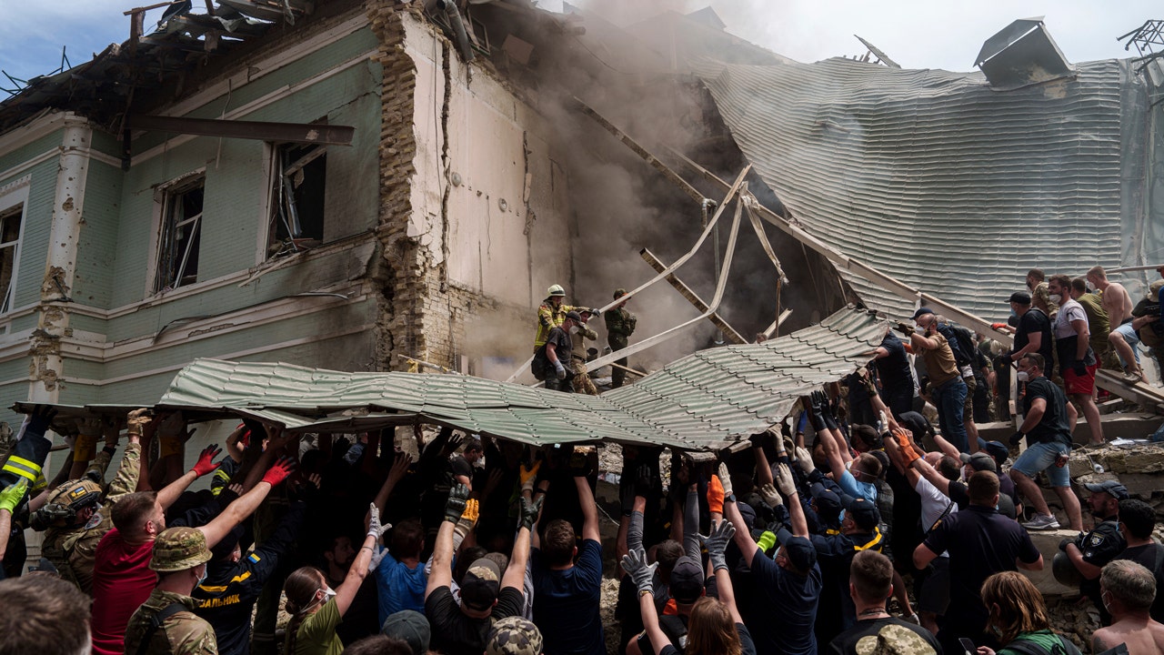 Ukrainian rescuers continue search at Kyiv children’s hospital hit by Russian missile