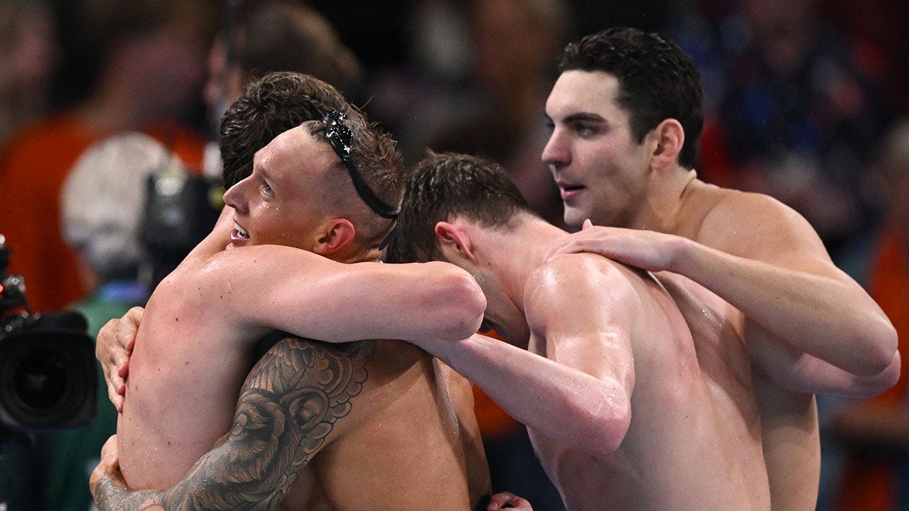 US secures first Olympic gold medal in men’s 4×100-meter freestyle relay