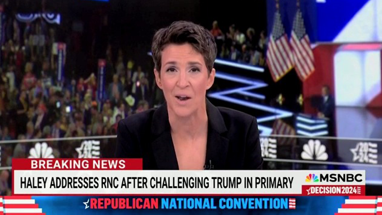 MSNBC's Rachel Maddow, other top anchors not in Milwaukee for RNC, using LED screen to appear they're on site