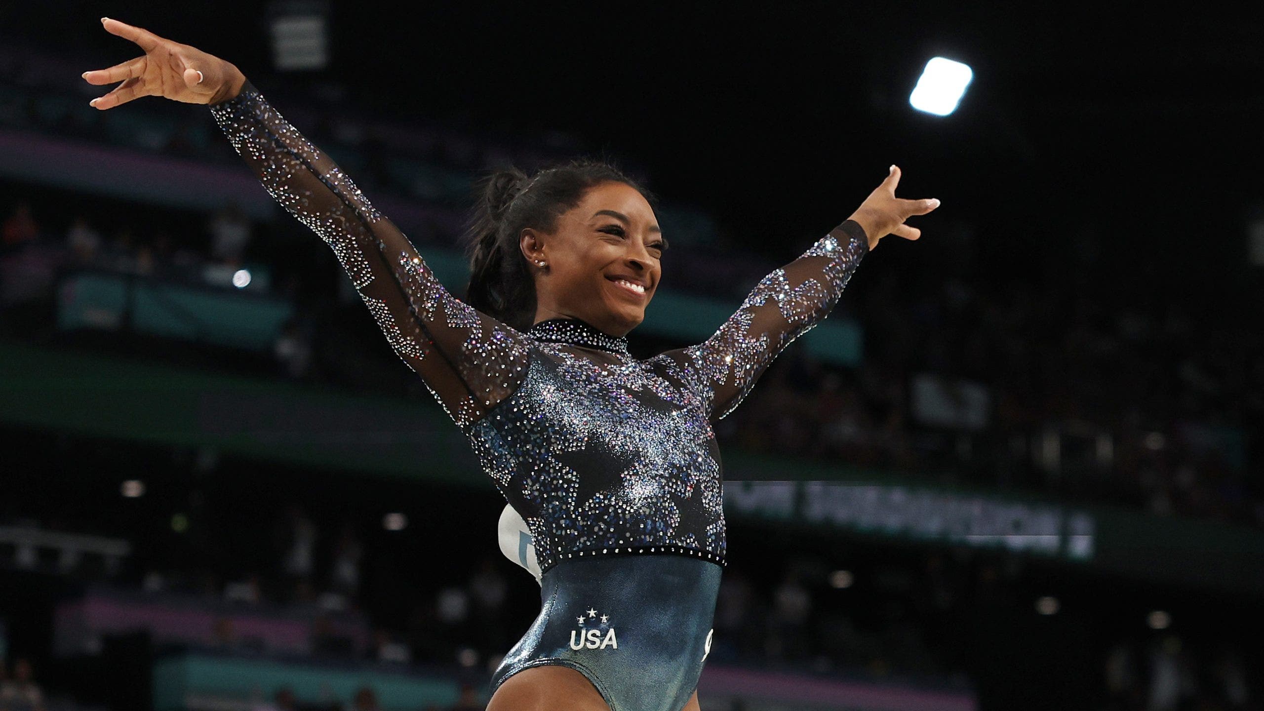 5-year-old gymnast gets over 40 million views on viral video showing support for Team USA, including one from Simone Biles