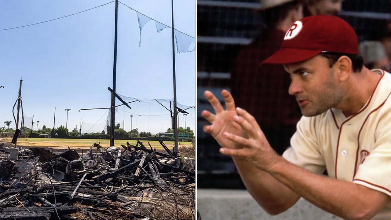 Historyczne boisko do baseballu, na którym kręcono film „Ich własna liga”, zostaje zniszczone przez pożar