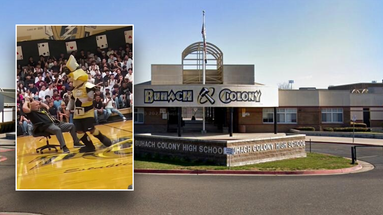 California high school principal placed on leave after video of inappropriate dance with mascot surfaced