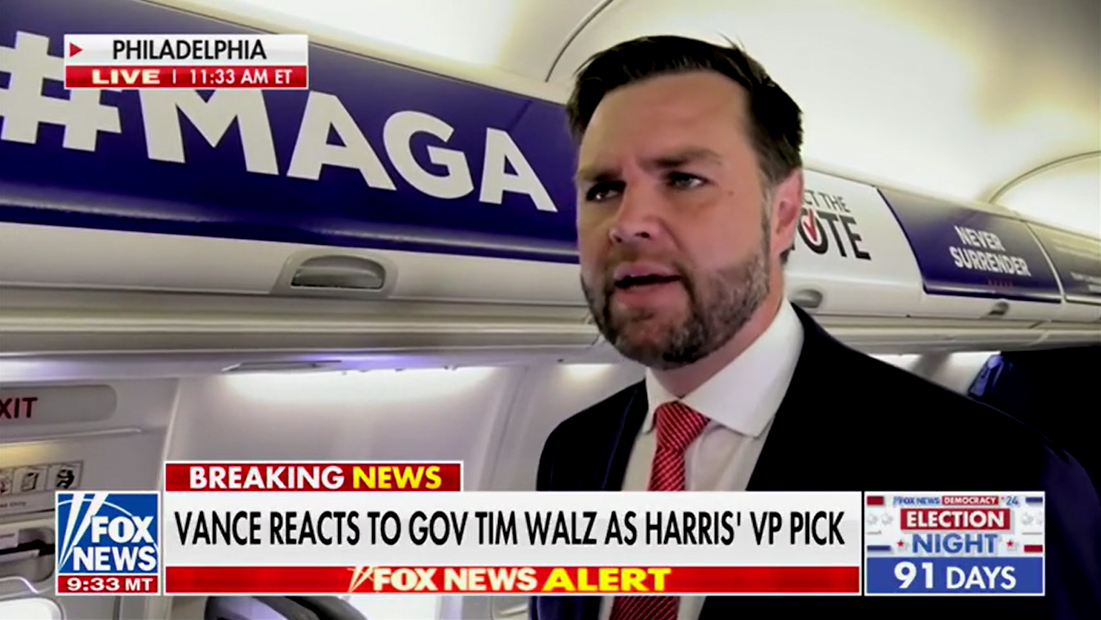 Vance praised for 'absolute FIRE' takedown of Harris-Walz 'tag team' riot enablers: 'Make America Burn Again'
