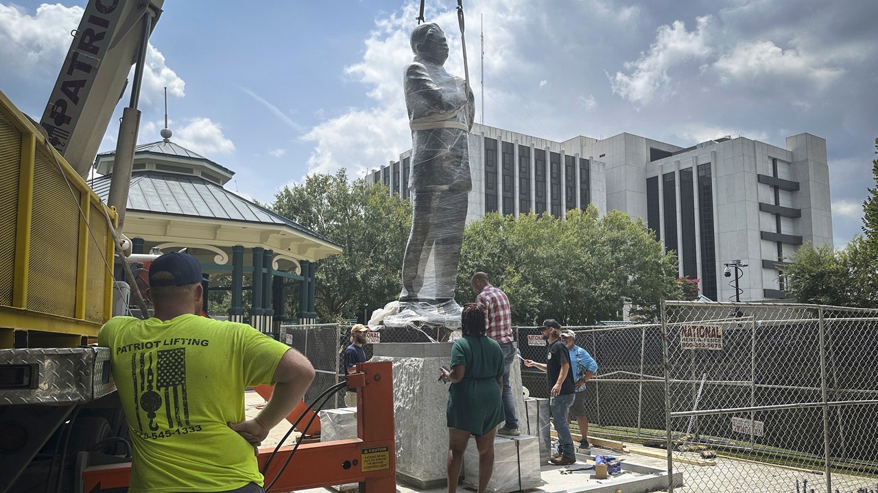 Bronze statue of Georgia Congressman John Lewis replaces more than 100-year-old Confederate monument