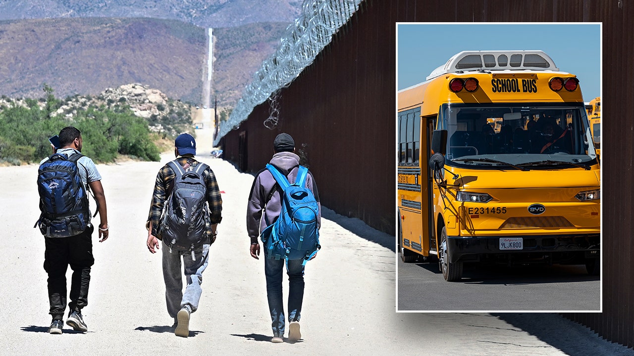 Migrant groups attempt to board school buses in California