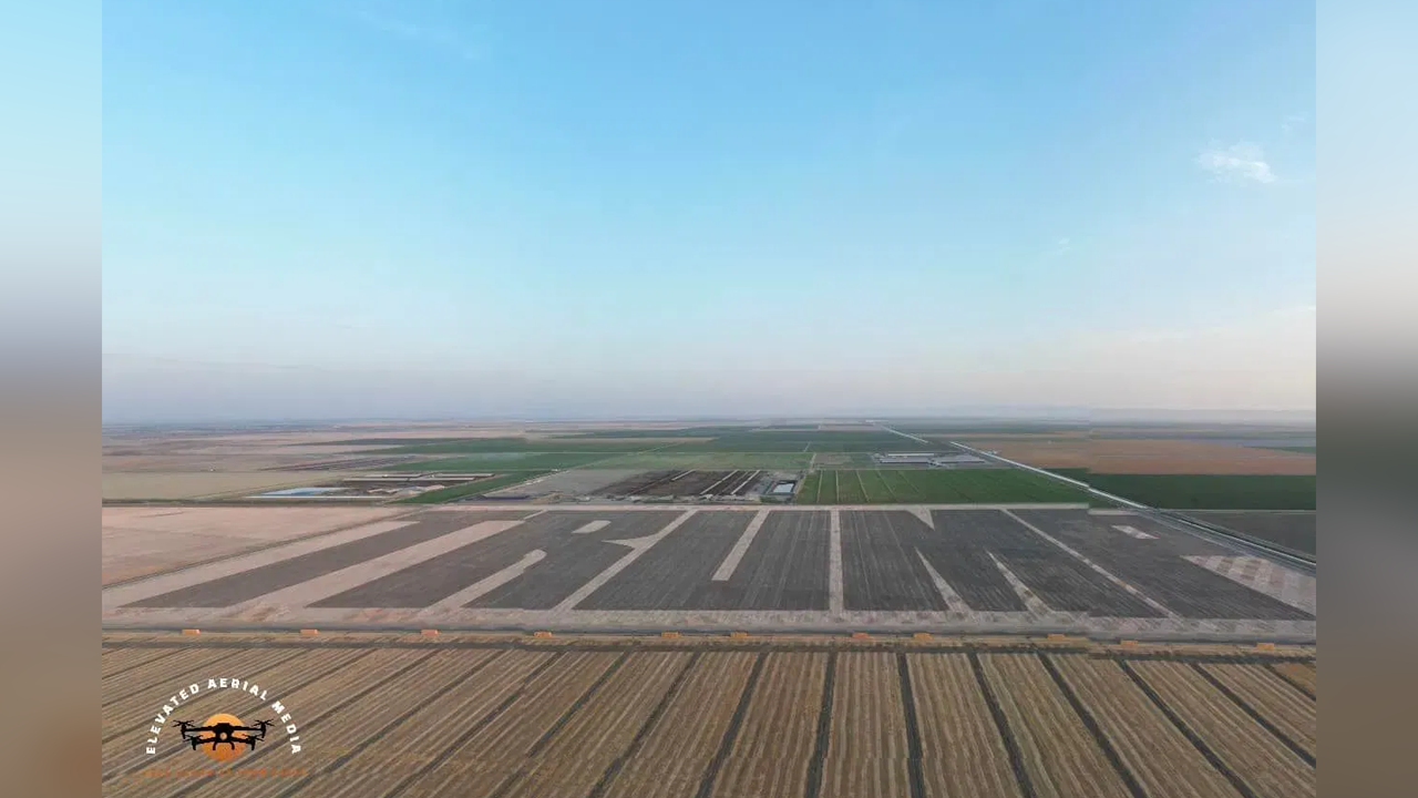 Central California farmer shows support for former president and puts up large “TRUMP” sign in field