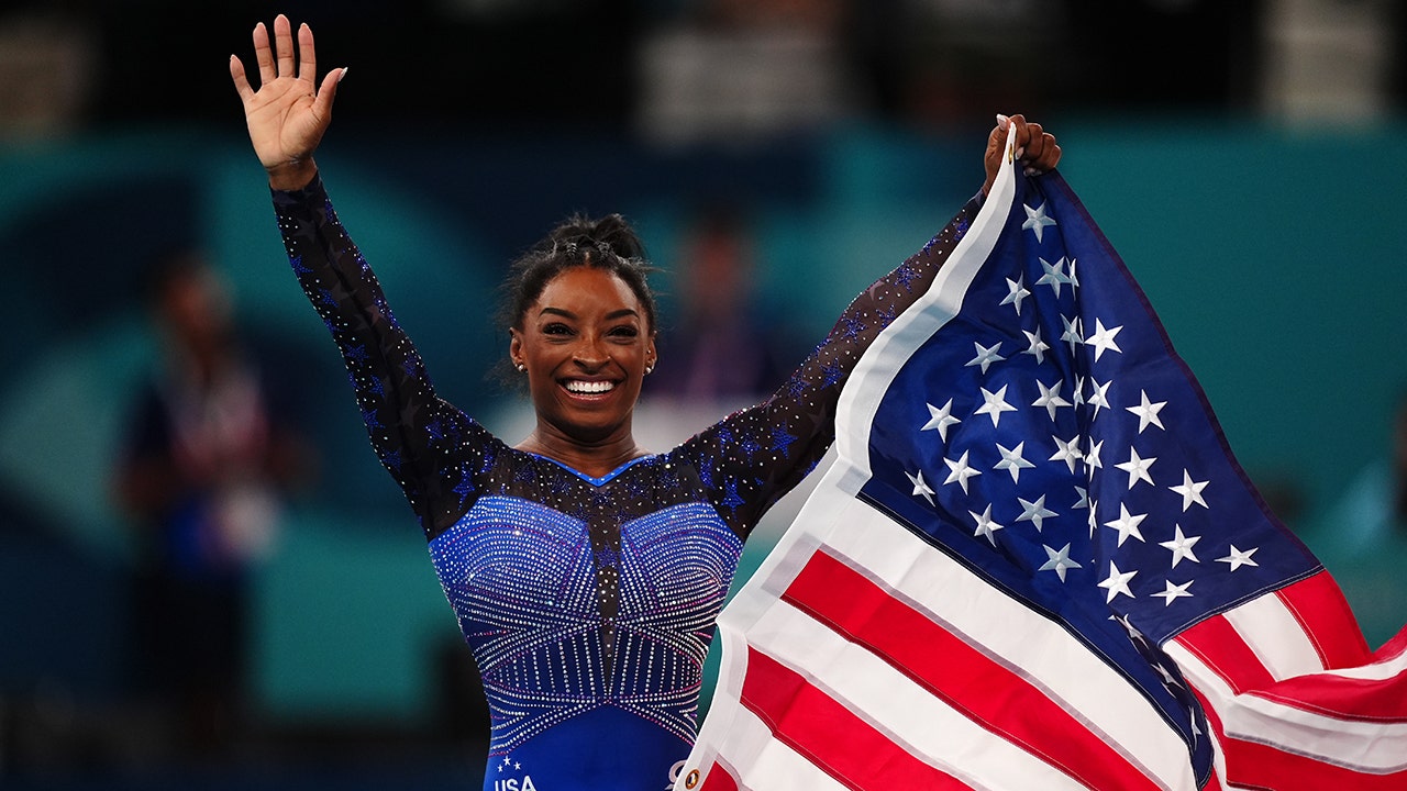 Simone Biles wins Olympic gold medal in women’s all-around final with stunning floor exercise routine