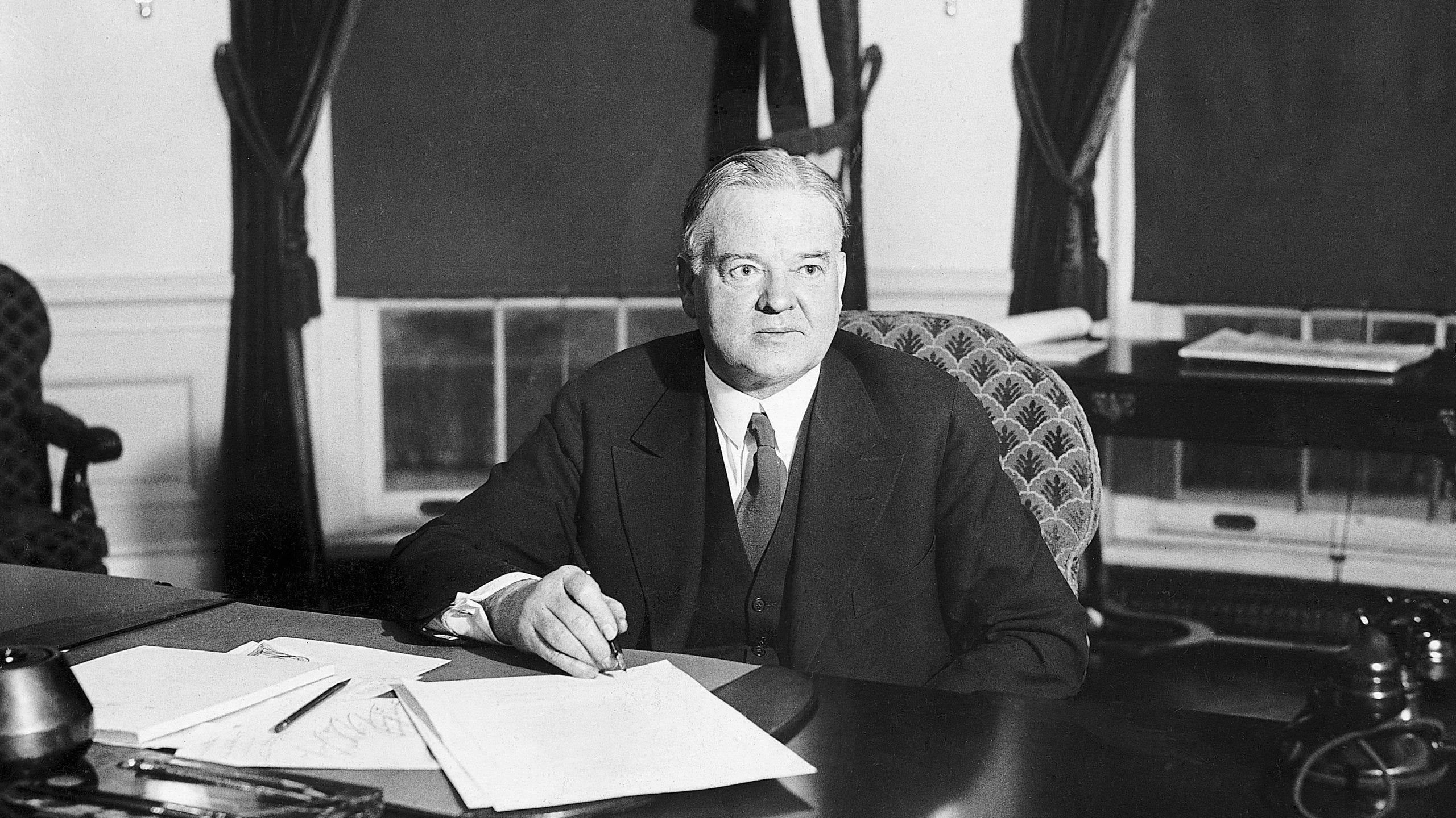 During Herbert Hoover’s four-year term in office, the country suffered from the Great Depression, but his humanitarian efforts are remembered.