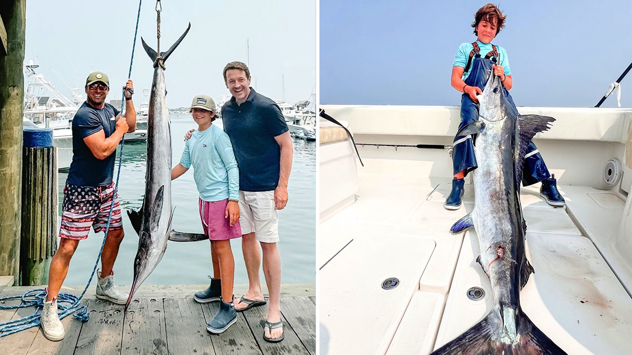 Boy reels in colossal 118-pound white marlin on Nantucket, possibly breaking junior world record