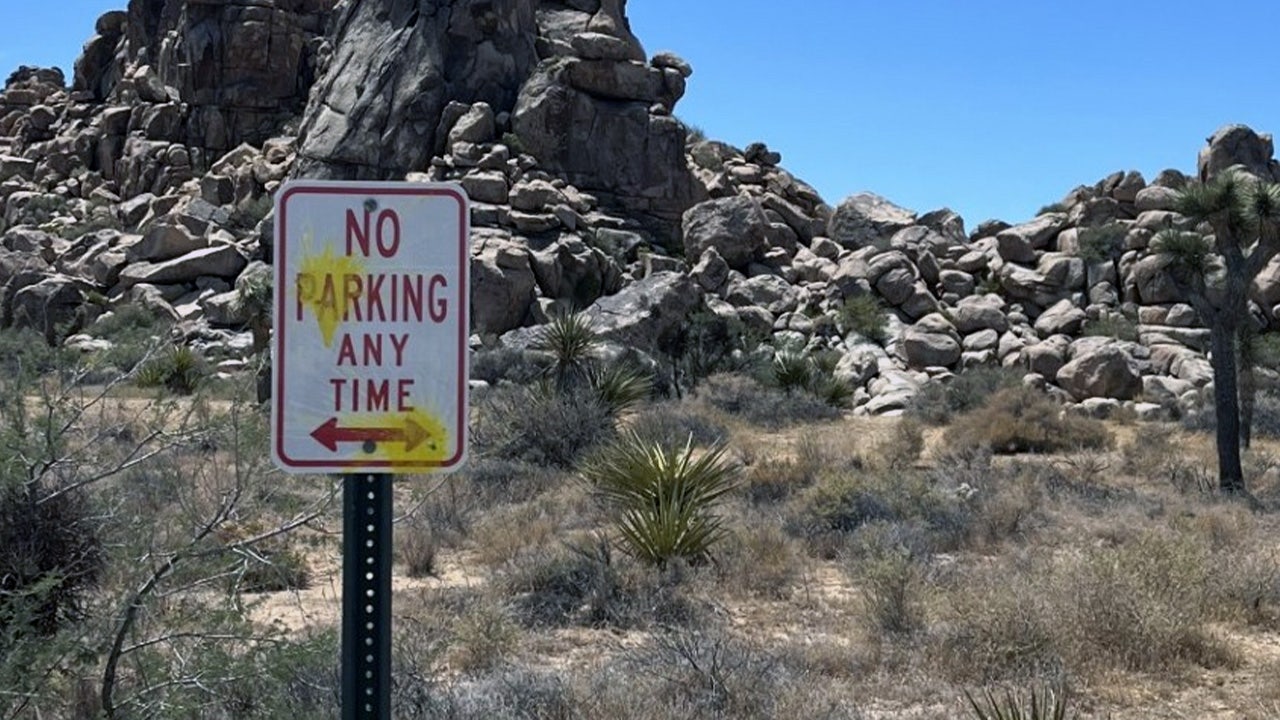 German tourists shoot paintballs at signs in Joshua National Park