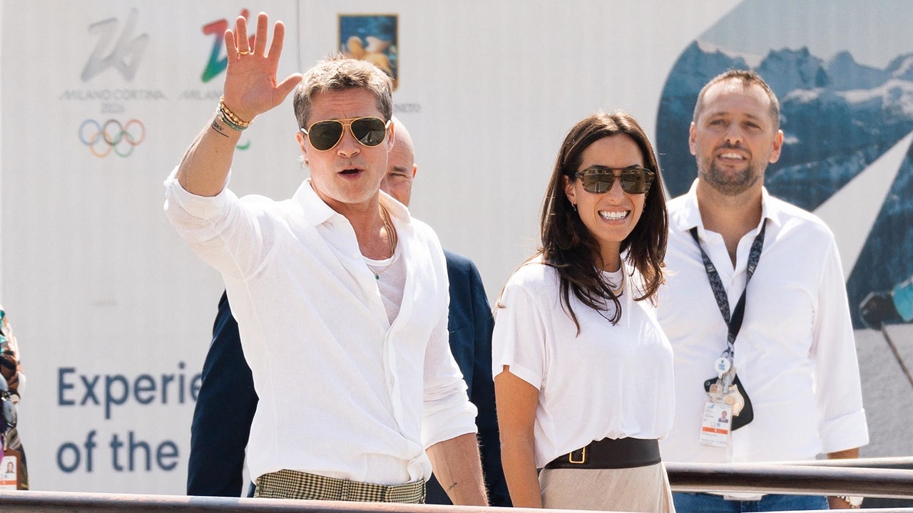 Brad Pitt and Ines de Ramon Attend Venice Film Festival