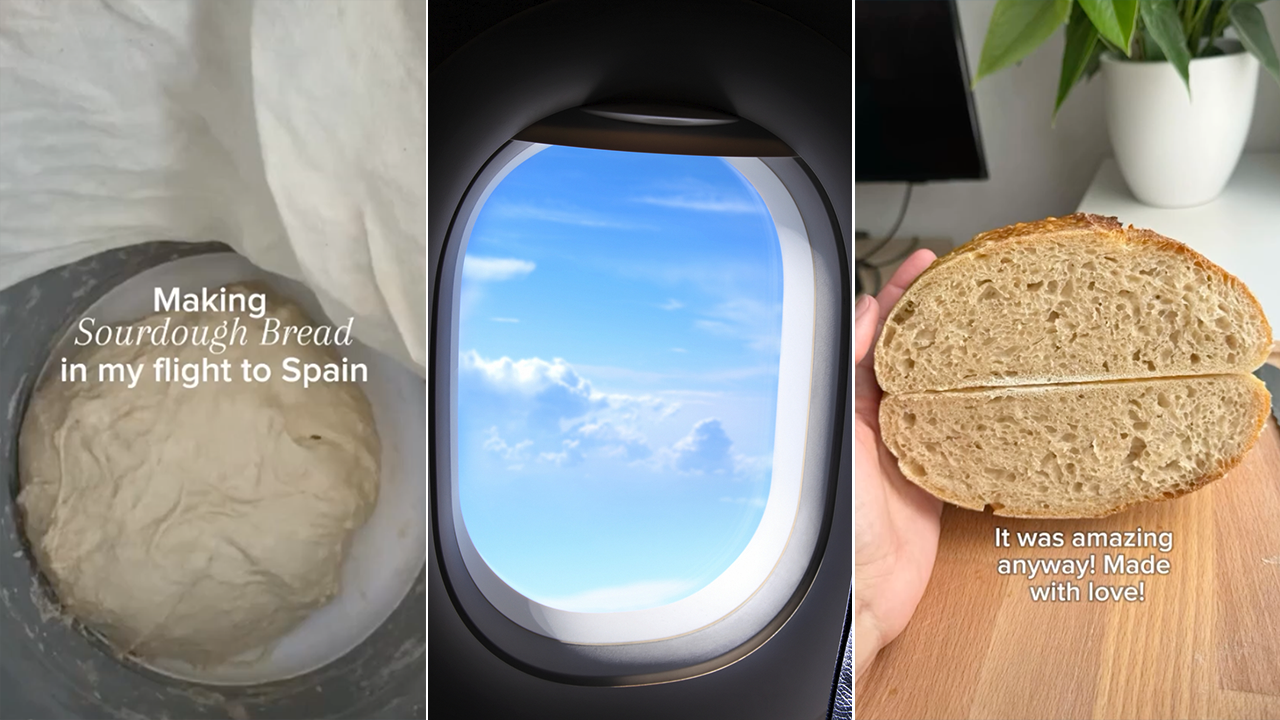 Woman in viral TikTok video bakes sourdough bread mid-flight: See her handiwork