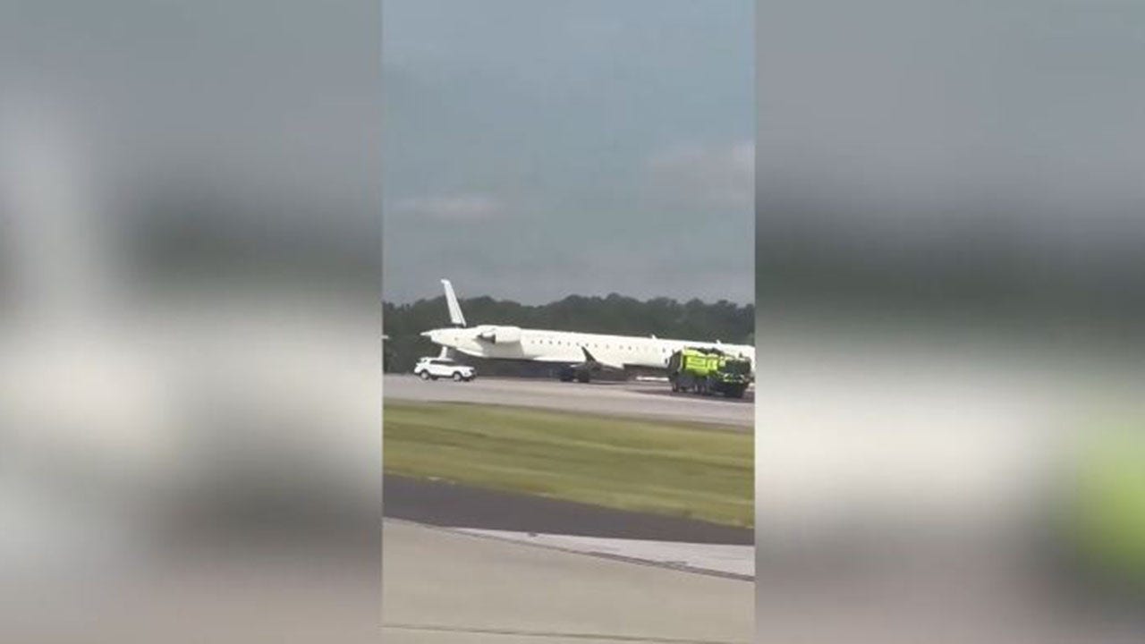 Video shows Delta plane’s tail severed after collision while taxiing at Atlanta airport