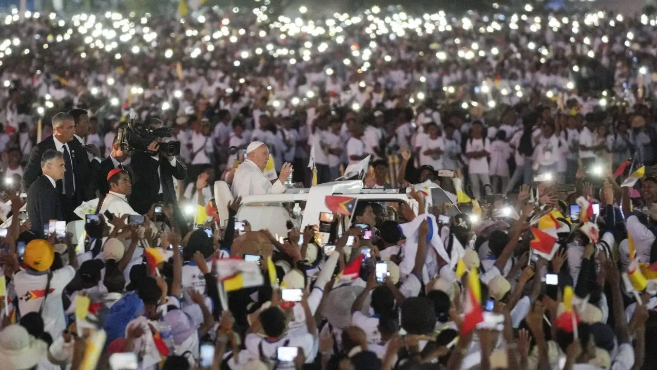 Pope Francis celebrates mass with 600k in East Timor, nearly half the population