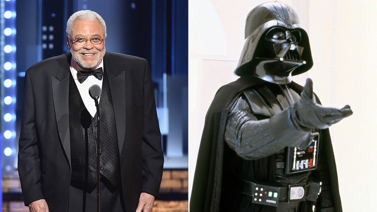 Side-by-side photos of James Earl Jones and Darth Vader from Star Wars (Getty Images)