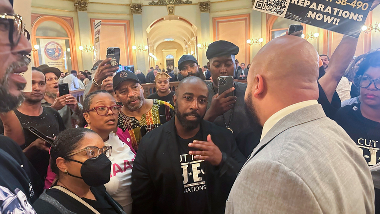 Protests erupt at California state capitol after reparations bills shelved