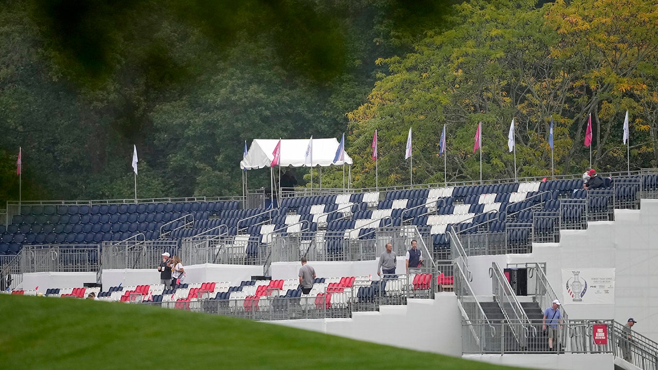 Solheim Cup begins with half-empty grandstands as fans are stuck waiting for transportation to course