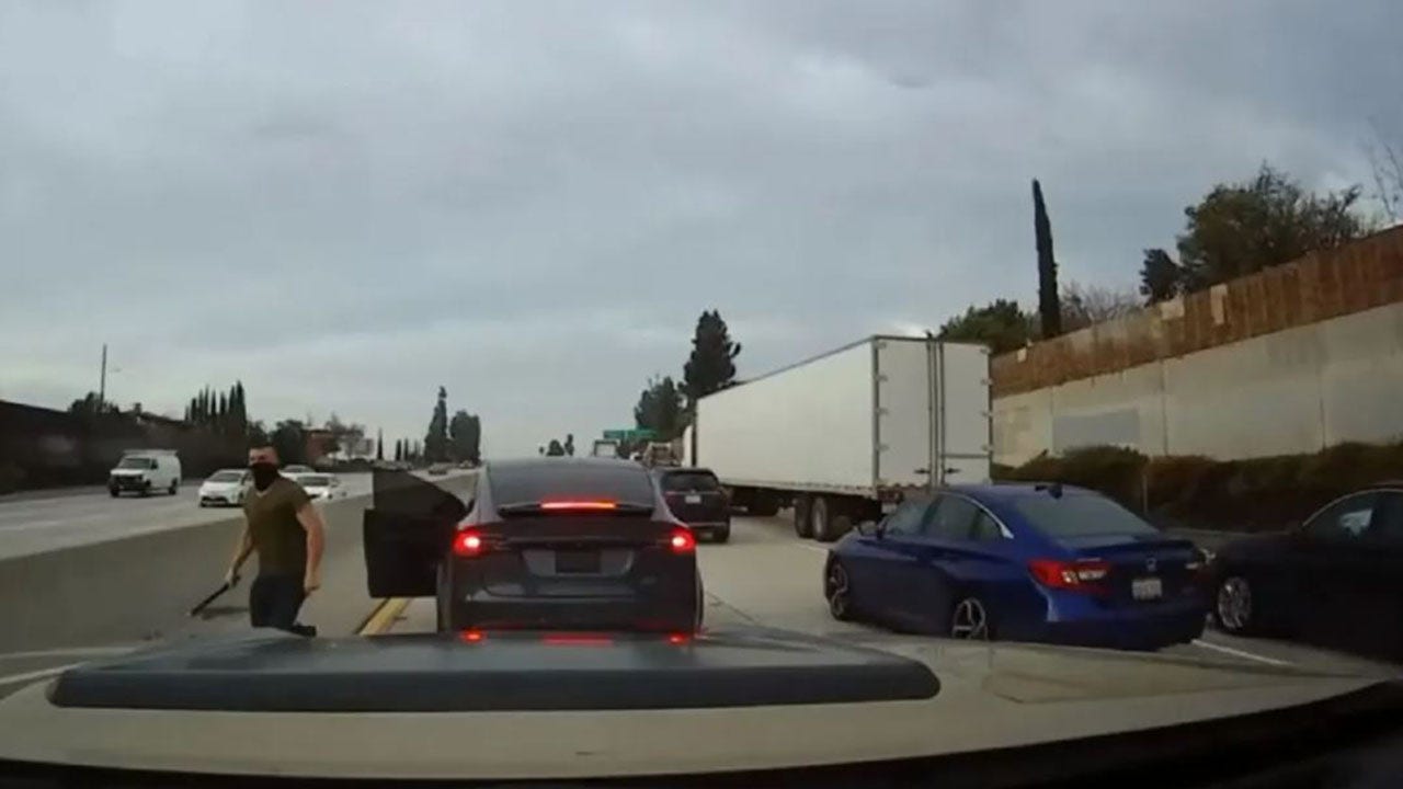 Tesla road-rage driver released early