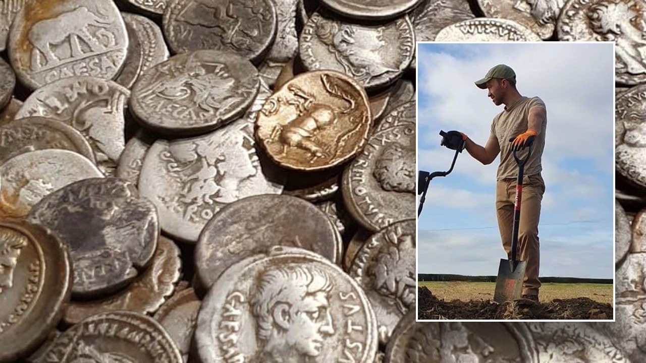 Archaeologist earns big at auction with sale of ancient gold and silver Roman coins