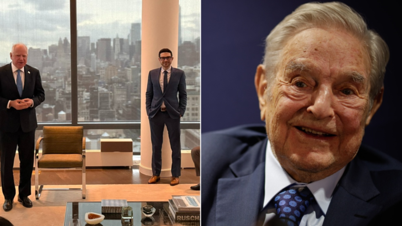 Walz blasted for huddling with George Soros’ son at NYC luxury apartment: ‘Billionaire nepo baby’