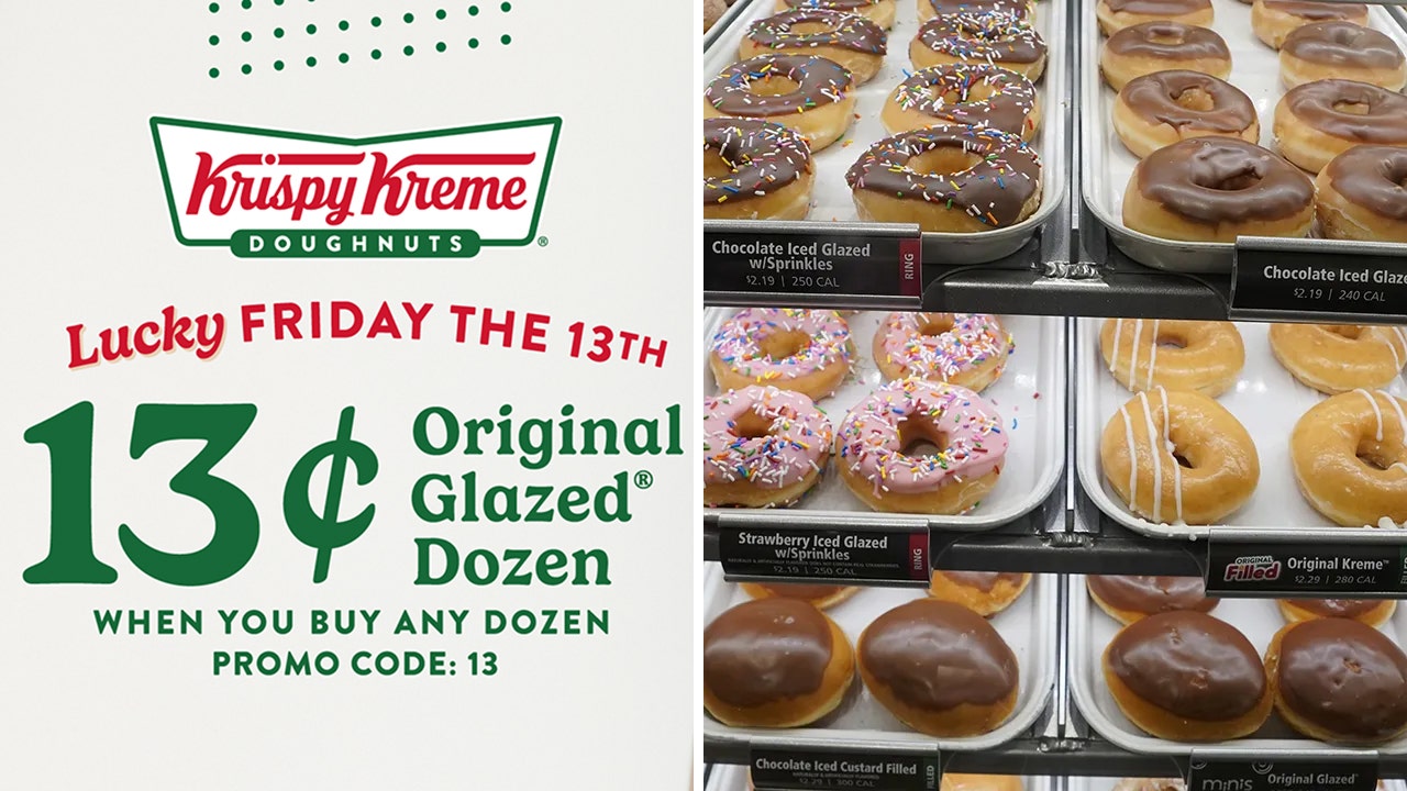 Krispy Kreme is offering 13-cent doughnuts on Friday the 13th