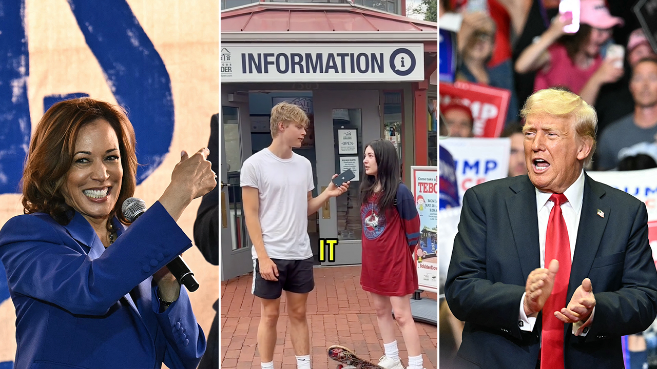 Teenage Trump supporter elicits ‘pretty crazy things’ from Democrats when he asks them why they support Harris