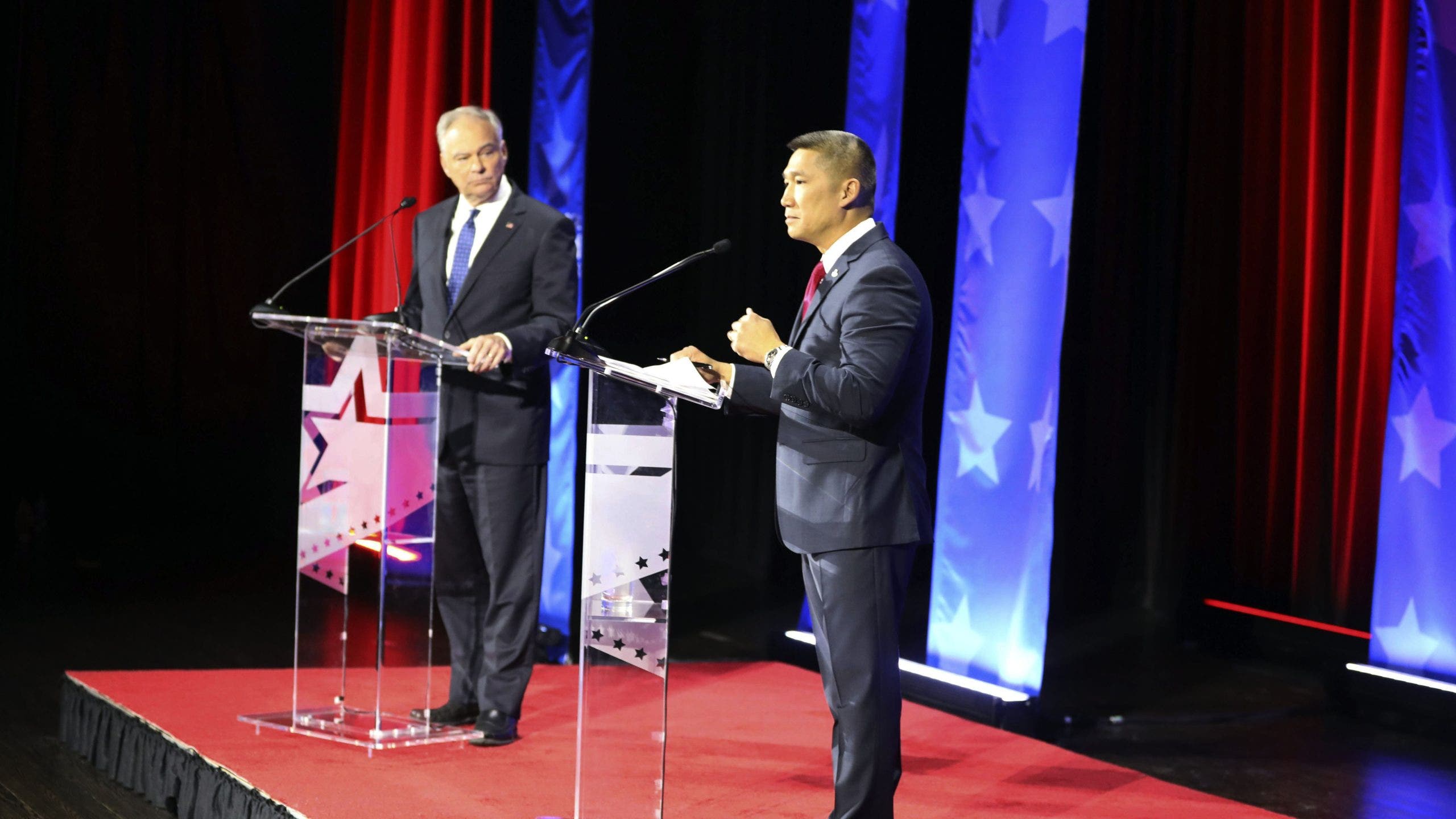 Trump-backed Hung Cao, Democrat Sen Tim Kaine clash at Virginia debate