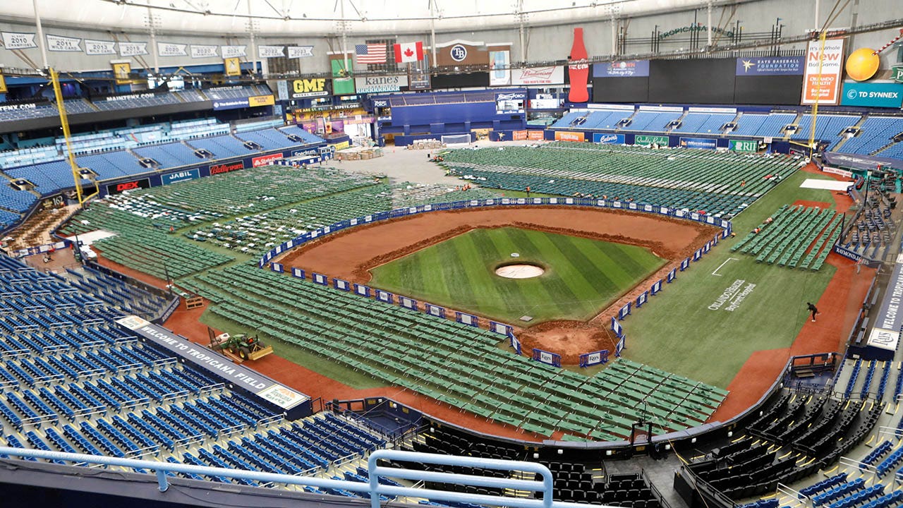 Hurricane Milton’s impending arrival causes Tropicana Field to transforms into base camp for Florida workers