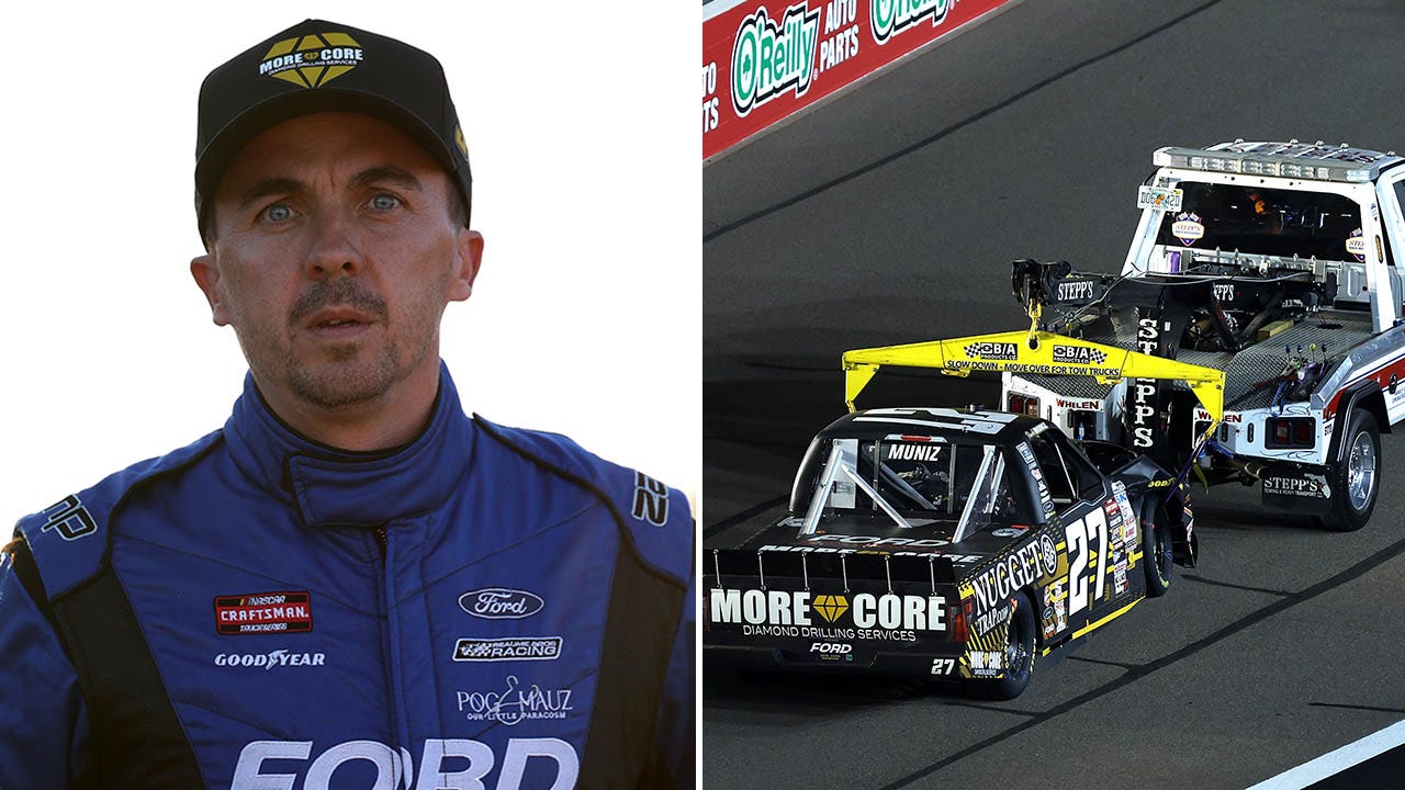 Frankie Muniz limps to ambulance after multi-truck crash during NASCAR race: ‘Hard hit’