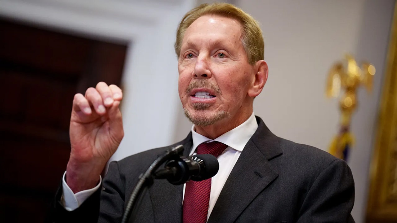 Oracle founder Larry Ellison speaks during a news conference with President Donald Trump in the Roosevelt Room of the White House on Jan. 21, 2025, in Washington, D.C.