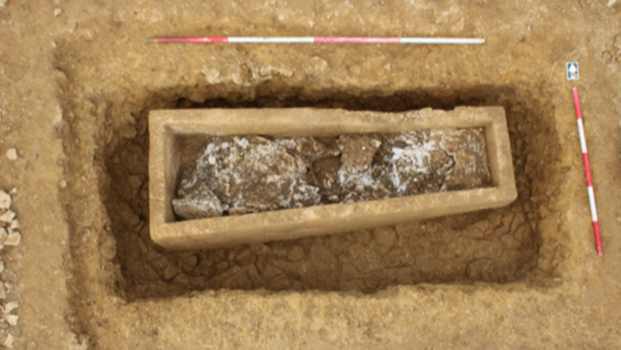 Archaeologists dig up 1,600-pound coffin in Roman grave filled with curious material: ‘A rare find’