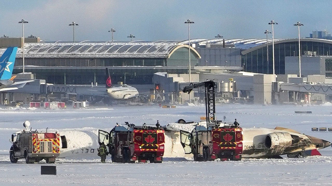 Toronto plane crash: Harrowing video shows Delta plane erupting into fireball, flipping upside down