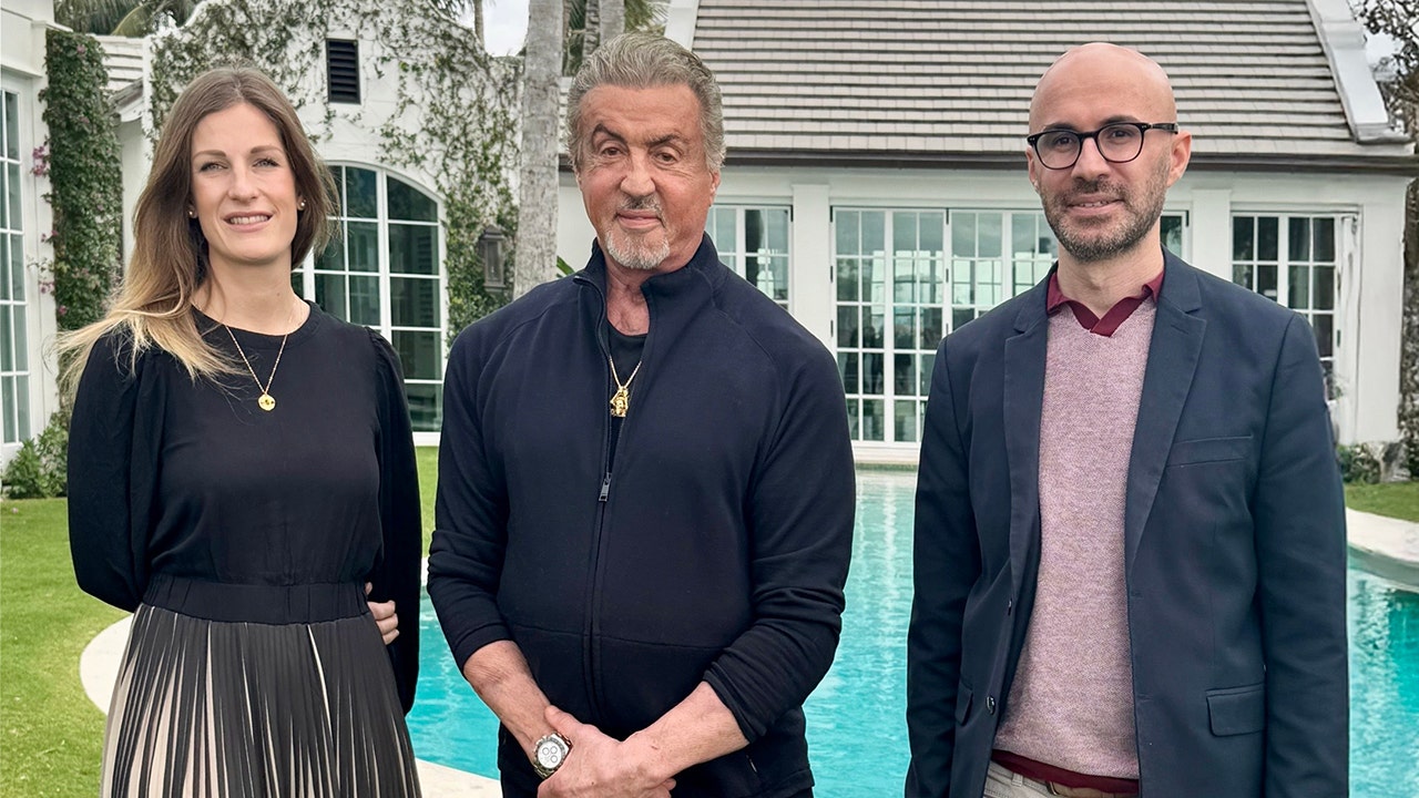 Celine Udriot, COO of Largo.ai, Sylvester Stallone, and Sami Arpa, CEO & co-founder of Largo.ai (Courtesy of Largo.ai)