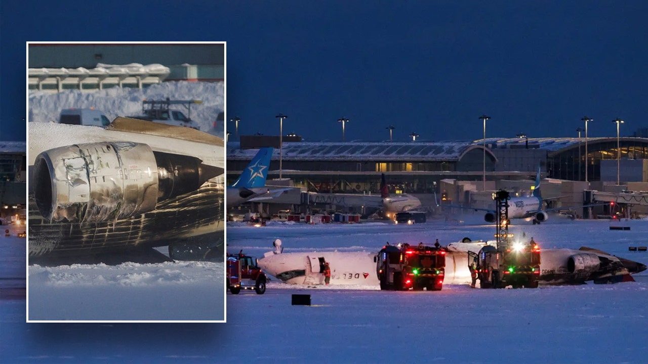 Delta plane’s landing gear collapsed during Toronto crash-landing, investigators say