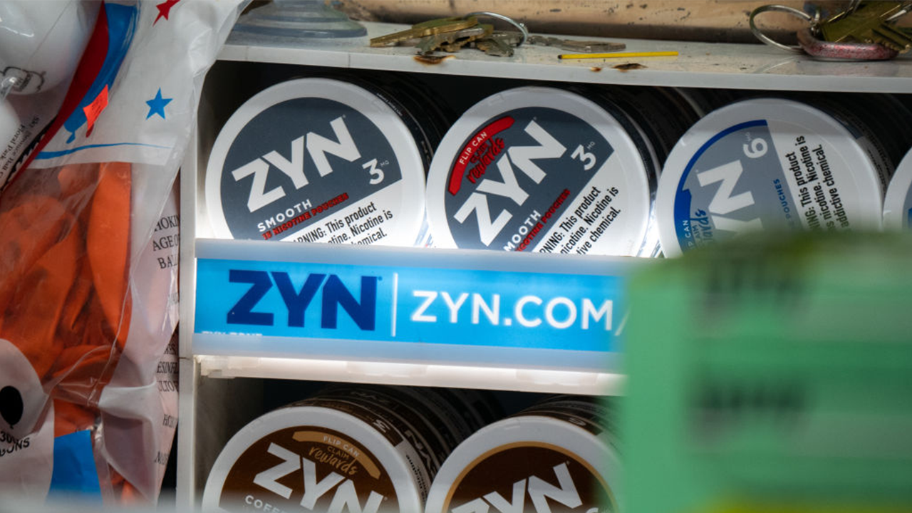 Zyn smokeless nicotine pouch containers for sale in the Brooklyn borough of New York, US, on Tuesday, Feb. 6, 2024. (Getty Images)