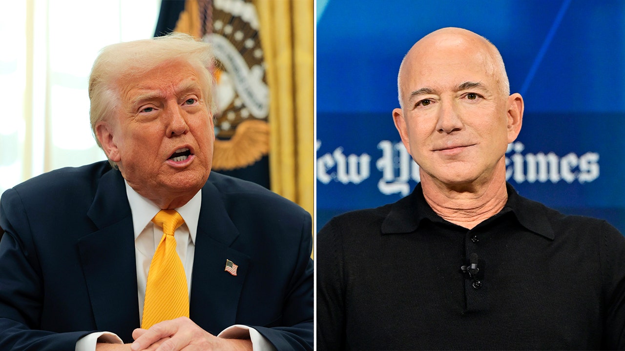 Image related to article Trump applauds Jeff Bezos' changes at Washington Post in rare media praise