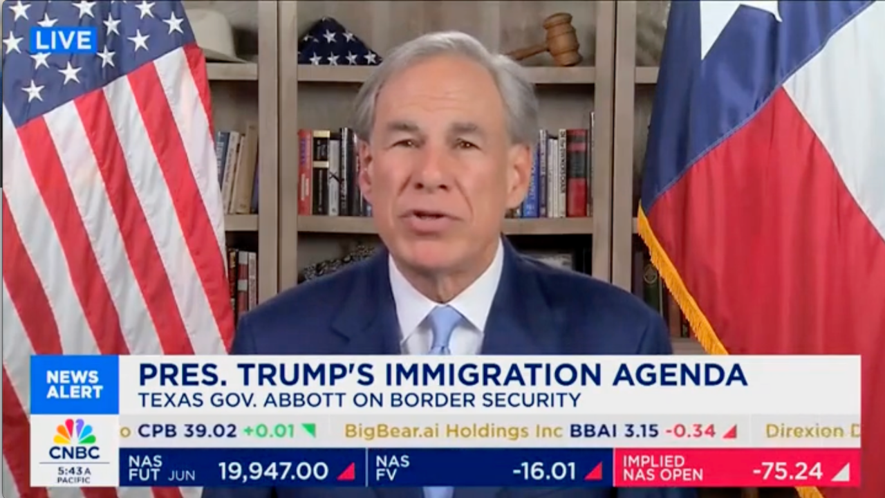 Greg Abbott says daily border crossings in El Paso have plummeted under Trump administration