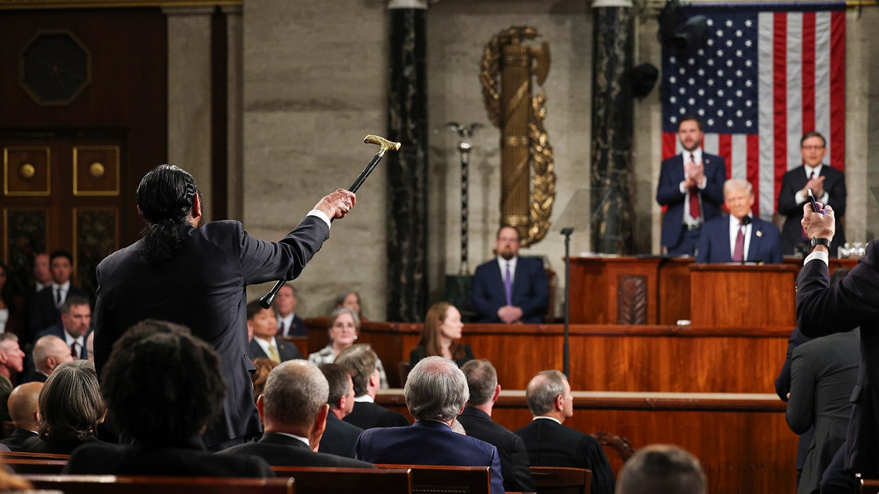 Speaker Johnson slams Dem Rep. Green's 'egregious behavior' during Trump's address