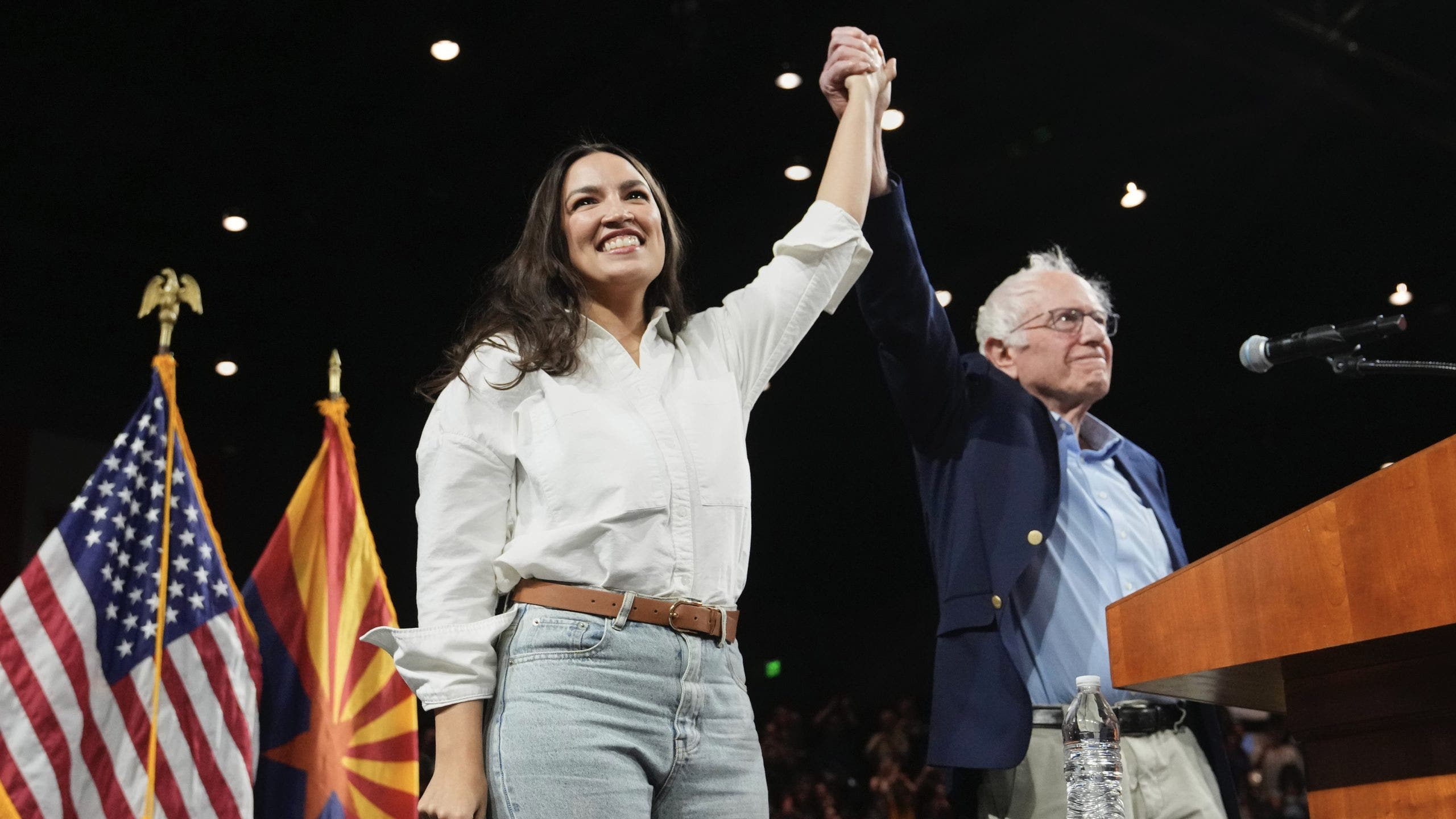 Sanders and Ocasio-Cortez Criticize Trump and Musk in Western Tour