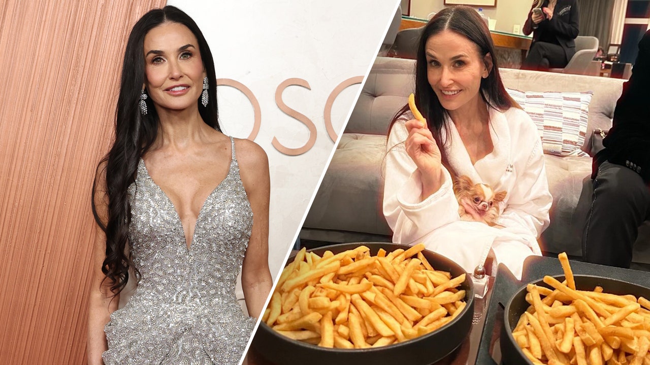 Demi Moore handles Oscars loss by hanging with her dog, eating French fries after fans cry star was ‘robbed’