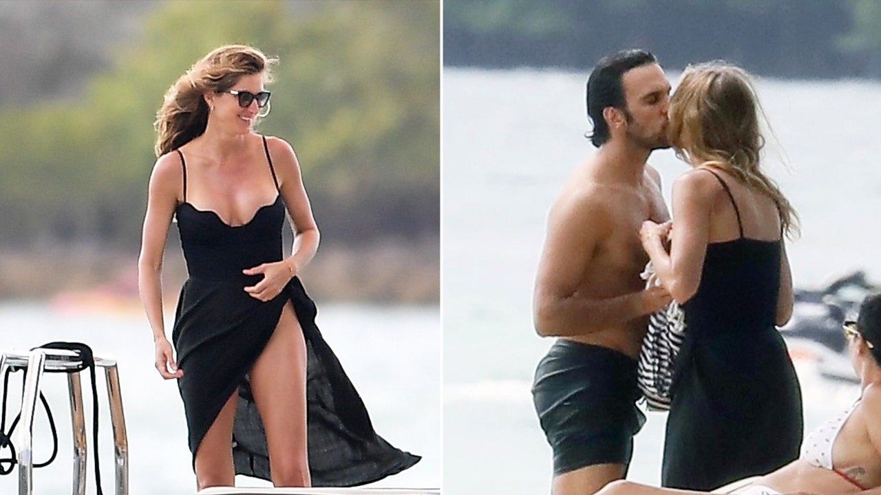 Gisele Bündchen and boyfriend Joaquim Valente share kiss during Miami boat trip