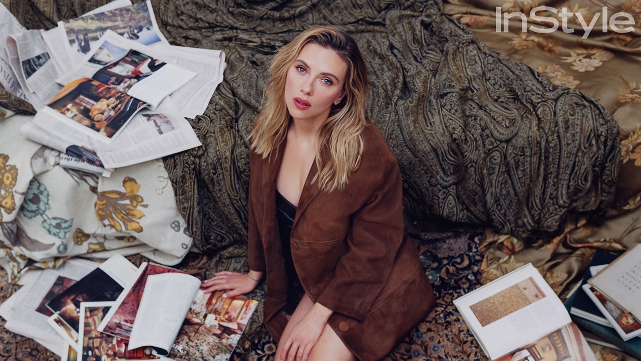 Scarlett Johansson poses for InStyle Magazine. (Heather Hazzan/InStyle)