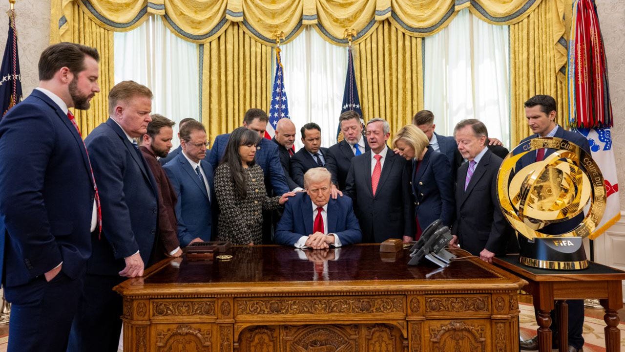 Faith leaders gather around Trump to pray in Oval Office: ‘incredible day’