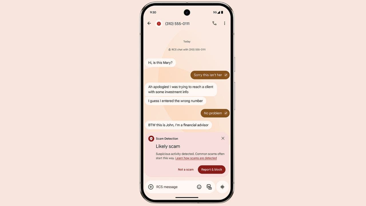 Scam detection in Google Messages (Google)