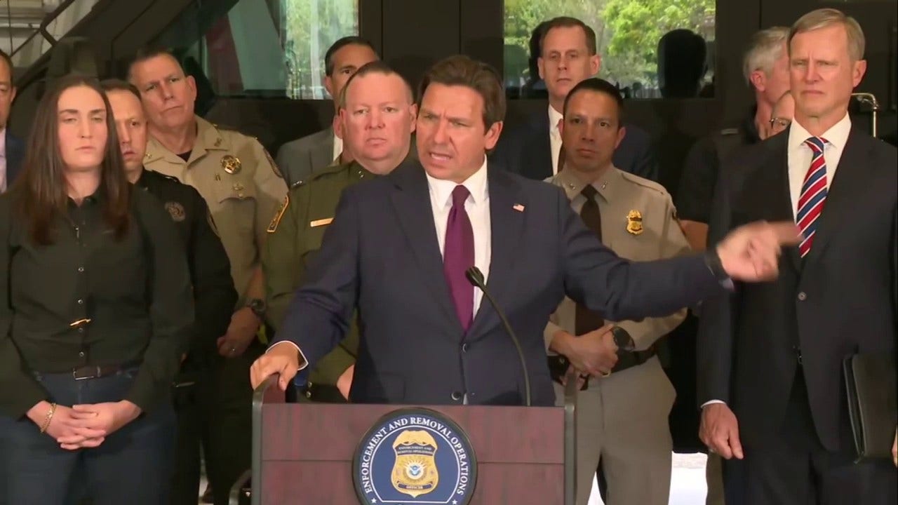 Florida Gov. DeSantis pushes back against reporter criticizing ICE operations