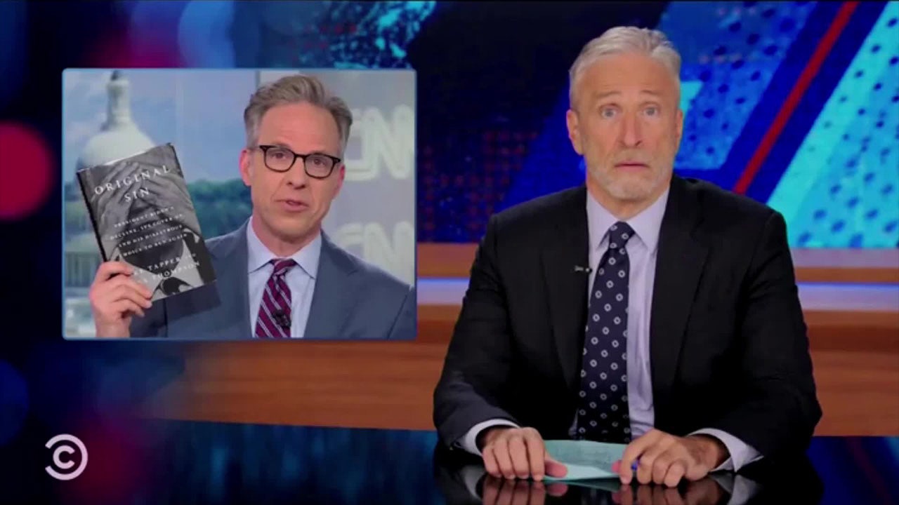 Jon Stewart slams CNN for promoting Tapper’s Biden book amid cancer news