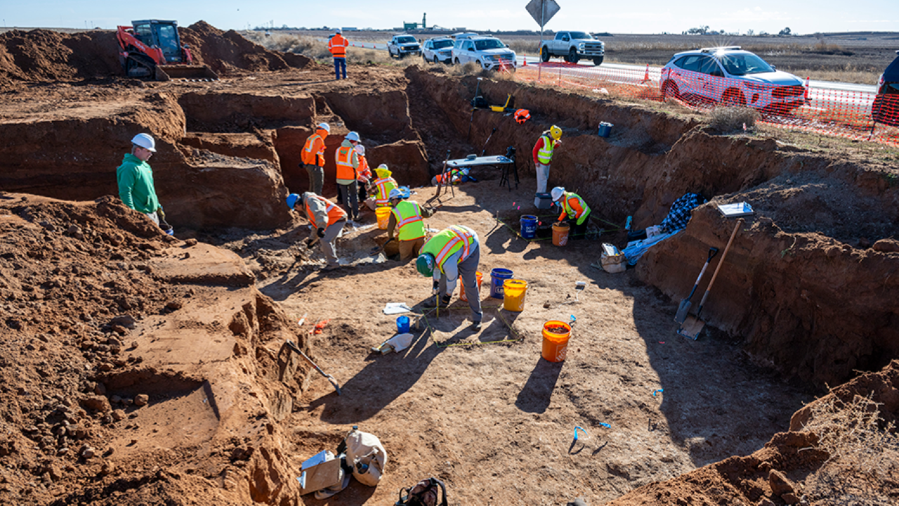 Archaeologists discover ancient megafauna bones during road construction in this state