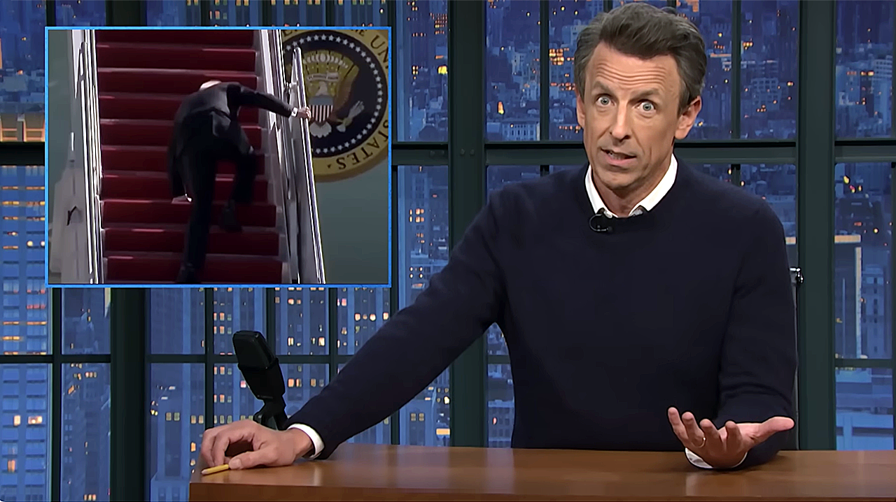 Late night host Seth Meyers ridicules media focus on Biden health cover-up